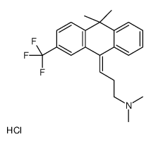 (3Z)-3-[10,10-dimethyl-2-(trifluoromethyl)anthracen-9-ylidene]-N,N-dimethylpropan-1-amine,hydrochloride Structure