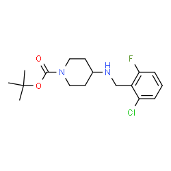 tert-Butyl 4-(2-chloro-6-fluorobenzylamino)piperidine-1-carboxylate结构式