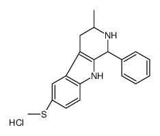 3-methyl-6-methylsulfanyl-1-phenyl-2,3,4,9-tetrahydro-1H-pyrido[3,4-b]indole,hydrochloride Structure