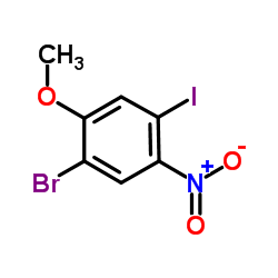 1-Bromo-4-iodo-2-methoxy-5-nitro-benzene Structure