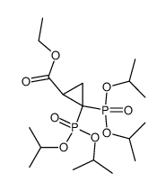 2,2-Bis-(diisopropoxy-phosphoryl)-cyclopropanecarboxylic acid ethyl ester Structure