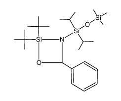 2,2-Di-tert-butyl-3-(diisopropyl(trimethylsilyloxy)silyl)-4-phenyl-1-oxa-3-aza-2-silacyclobutan结构式