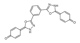 4-[5-[3-[2-(4-oxocyclohexa-2,5-dien-1-ylidene)-3H-1,3,4-oxadiazol-5-yl]phenyl]-3H-1,3,4-oxadiazol-2-ylidene]cyclohexa-2,5-dien-1-one结构式