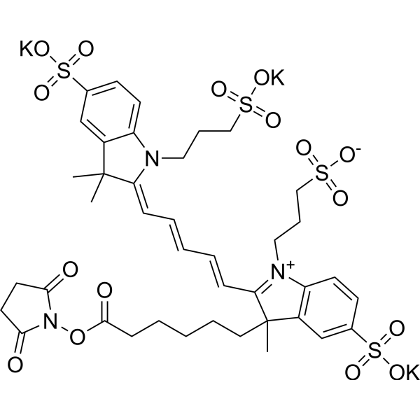 AF647-NHS ester tripotassium结构式