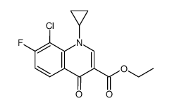 ethyl 1-cyclopropyl-1,4-dihydro-7-fluoro-8-chloro-4-oxo-quinoline-3-carboxylate Structure