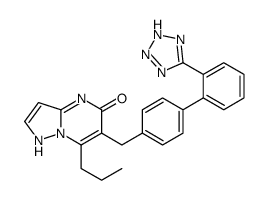 2-propyl-3-[[4-[2-(2H-tetrazol-5-yl)phenyl]phenyl]methyl]-1,5,9-triaza bicyclo[4.3.0]nona-2,5,7-trien-4-one picture