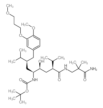 [1S-[1R*(R*),2R*,4R*]]-[4-[[(3-氨基-2,2-二甲基-3-氧代丙基)氨基]羰基]-2-羟基-1-[2-[[4-甲氧基-3-(3-甲氧基丙氧基)苯基]甲基]-3-甲基丁基]-5-甲基己基]-氨基甲酸叔丁酯图片