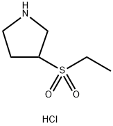 3-(ethanesulfonyl)pyrrolidine hydrochloride结构式