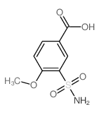 3-氨基磺酰基-4-甲氧基苯甲酸结构式