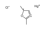 chloro-(2,5-dimethylfuran-3-yl)mercury Structure