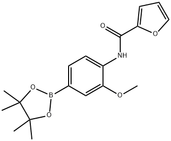 3-甲氧基-4-(呋喃-2-基甲酰胺基)苯硼酸频哪醇酯结构式