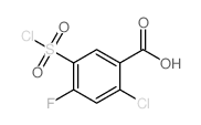 2-氯-5-氯磺酰-4-氟苯甲酸结构式