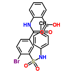 2-(4-bromo-3-(N-p-tolylsulfamoyl)benzamido)benzoic acid picture