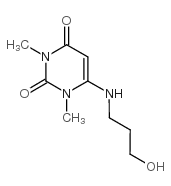 4-(3-羟丙基氨基)-1,3-二甲基星空app嘧啶结构式