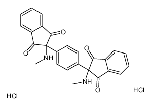 2-(methylamino)-2-[4-[2-(methylamino)-1,3-dioxoinden-2-yl]phenyl]indene-1,3-dione,dihydrochloride结构式