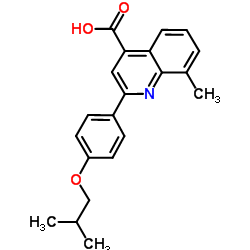 2-(4-Isobutoxyphenyl)-8-methyl-4-quinolinecarboxylic acid structure