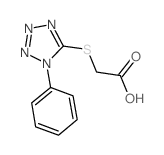 [(1-Phenyl-1H-tetrazol-5-yl)thio]acetic acid结构式