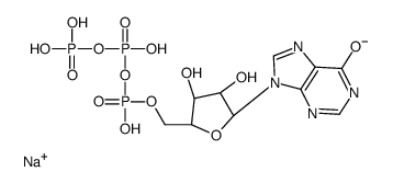 sodium,[[[(2R,3S,4R,5R)-3,4-dihydroxy-5-(6-oxo-3H-purin-9-yl)oxolan-2-yl]methoxy-hydroxyphosphoryl]oxy-hydroxyphosphoryl] hydrogen phosphate Structure