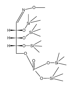 2-O,3-O,4-O-Tris(trimethylsilyl)-5-O-[bis(trimethylsilyloxy)phosphinyl]-D-ribose O-methyl oxime structure