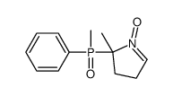 2-methyl-2-[methyl(phenyl)phosphoryl]-1-oxido-3,4-dihydropyrrol-1-ium结构式