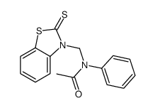 N-phenyl-N-[(2-sulfanylidene-1,3-benzothiazol-3-yl)methyl]acetamide结构式