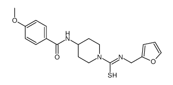 Benzamide, N-[1-[[(2-furanylmethyl)amino]thioxomethyl]-4-piperidinyl]-4-methoxy- (9CI) Structure