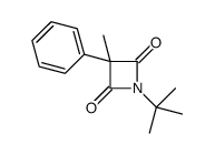 1-tert-butyl-3-methyl-3-phenylazetidine-2,4-dione结构式