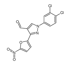 1-(3,4-dichloro-phenyl)-3-(5-nitro-furan-2-yl)-1H-pyrazole-4-carbaldehyde Structure