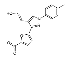 3-(5-nitro-furan-2-yl)-1-p-tolyl-1H-pyrazole-4-carbaldehyde oxime结构式