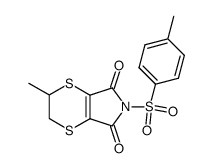 2-methyl-6-(toluene-4-sulfonyl)-2,3-dihydro-[1,4]dithiino[2,3-c]pyrrole-5,7-dione Structure