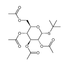 2-methylpropane-2-yl 2,3,4,6-tetra-O-acetyl-1-thio-α-D-glucopyranoside Structure