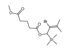 (+/-)-pentanedioic acid 2-bromo-3-methyl-1-(trimethylsilanyl)but-2-enyl methyl ester Structure