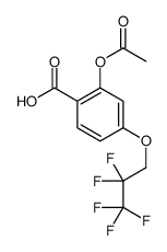 2-acetyloxy-4-(2,2,3,3,3-pentafluoropropoxy)benzoic acid结构式