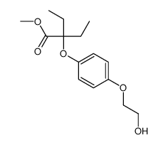 methyl 2-ethyl-2-[4-(2-hydroxyethoxy)phenoxy]butanoate结构式