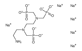 [[[2-[(2-aminoethyl)amino]ethyl]amino]methyl]phosphonic acid, N,N-bis(phosphonomethyl) derivative, sodium salt structure