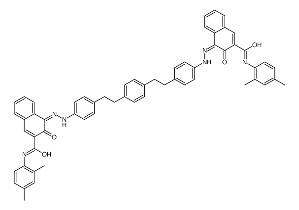 4,4'-[phenylene-1,4-bis(ethylenephenylene-1,4-azo)]bis[N-(2,4-dimethylphenyl)-3-hydroxynaphthalene-2-carboxamide]结构式