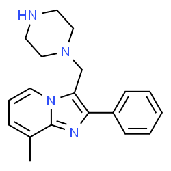 8-METHYL-2-PHENYL-3-PIPERAZIN-1-YL-METHYLIMIDAZO[1,2-A]PYRIDINE picture