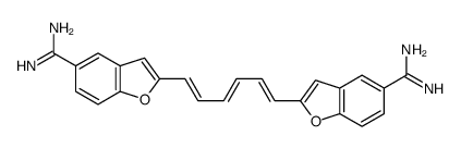 2-[(1E,3E,5E)-6-(5-carbamimidoyl-1-benzofuran-2-yl)hexa-1,3,5-trienyl]-1-benzofuran-5-carboximidamide Structure