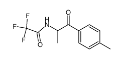 (RS)-2-trifluoroacetamido-1-(4-methylphenyl)-1-propanone结构式