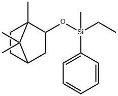 [Ethylmethyl[(1,7,7-trimethylbicyclo[2.2.1]heptan-2-yl)oxy]silyl]benzene structure