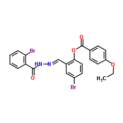 4-Bromo-2-{(E)-[(2-bromobenzoyl)hydrazono]methyl}phenyl 4-ethoxybenzoate Structure