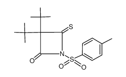 3,3-Di-tert-butyl-4-thioxo-1-tosyl-2-azetidinon结构式