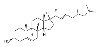 (22E,25R,S)-26-(dimethylamino)cholesta-5,22-dien-3β-ol Structure