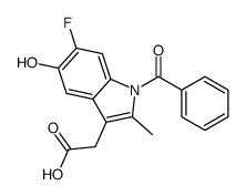 2-(1-benzoyl-6-fluoro-5-hydroxy-2-methylindol-3-yl)acetic acid结构式