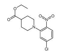 ethyl 1-(5-chloro-2-nitrophenyl)-4-piperidinecarboxylate结构式