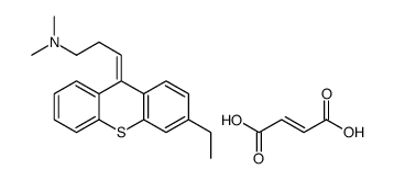 3-Ethyl-9-(3-dimethylaminopropylidene)thioxanthene hydrogen fumarate Structure