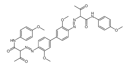 2,2'-[(3,3'-dimethoxy[1,1'-biphenyl]-4,4'-diyl)bis(azo)]bis[N-(4-methoxyphenyl)-3-oxobutyramide]结构式