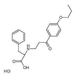 (2S)-2-[[3-oxo-3-(4-propoxyphenyl)propyl]amino]-3-phenylpropanoic acid,hydrochloride Structure