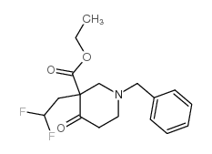 1-BENZYL-3-(2,2-DIFLUORO-ETHYL)-4-OXO-PIPERIDINE-3-CARBOXYLIC ACID ETHYL ESTER structure