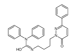 3-[4-(6-oxo-3-phenylpyridazin-1-yl)butyl]-1,1-diphenylurea结构式